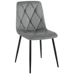 CLP Esszimmerstuhl Clairton Samt   Farbe: dunkelgrau, Material: Samt