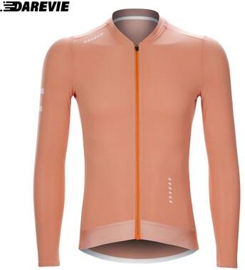 Inspired Finds DAREVIE Pro Cycling Jersey Anti UV SPF 50+ Quick Dry Cycling Shirt With Anti Slip Design For Men & Women dvj212 peach Pink asian xs