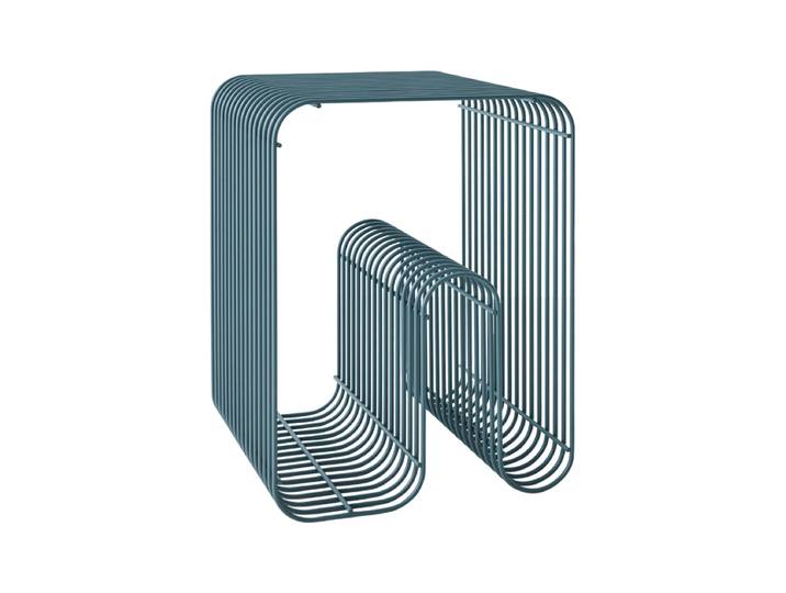 Multifunktionaler Design Hocker & Beistelltisch „Curva“ Dusty Blue AYTM