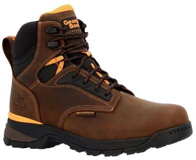 "Georgia Boot Tough Beyond Dispute 6"" Soft Toe EH WP - Mens 10 Brown Boot Medium"