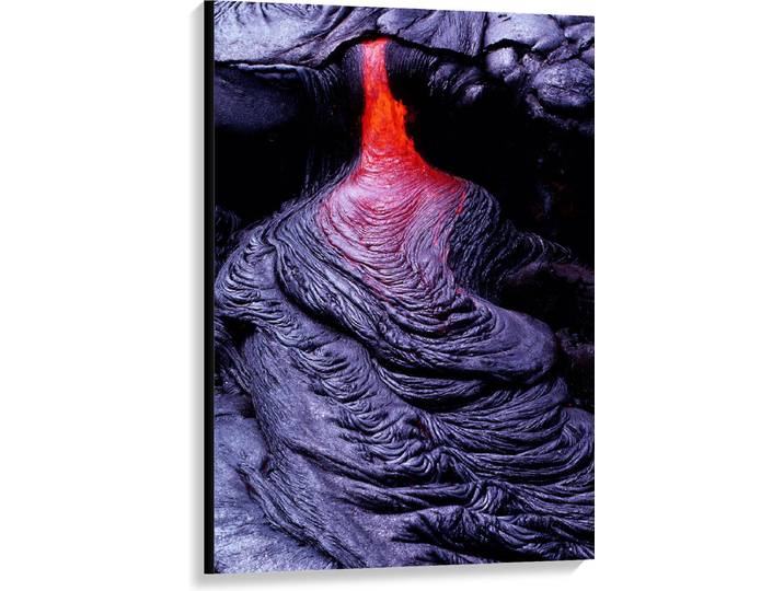 Canvas - Wegstromende Magma - 80x120 cm Foto op Canvas Schilderij (Wanddecoratie op Canvas)