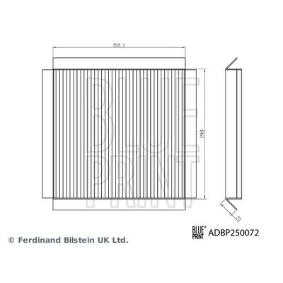 BLUE PRINT Filter, Innenraumluft ADBP250072 für MG