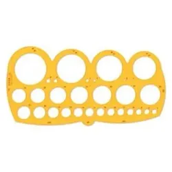 Arda, Lineal, Schablone 55/80mm runde Formen (27.80 cm)