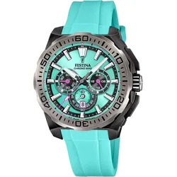 Festina F20726/2 Herren-Armbanduhr Chronograph Schwarz/Hellblau