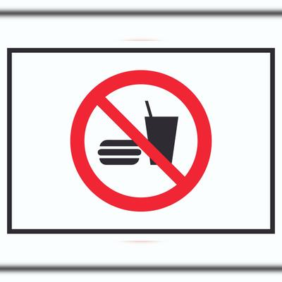 HB-Druck Essen und Trinken verboten 2 Symbol Schild A2 (420x594mm)