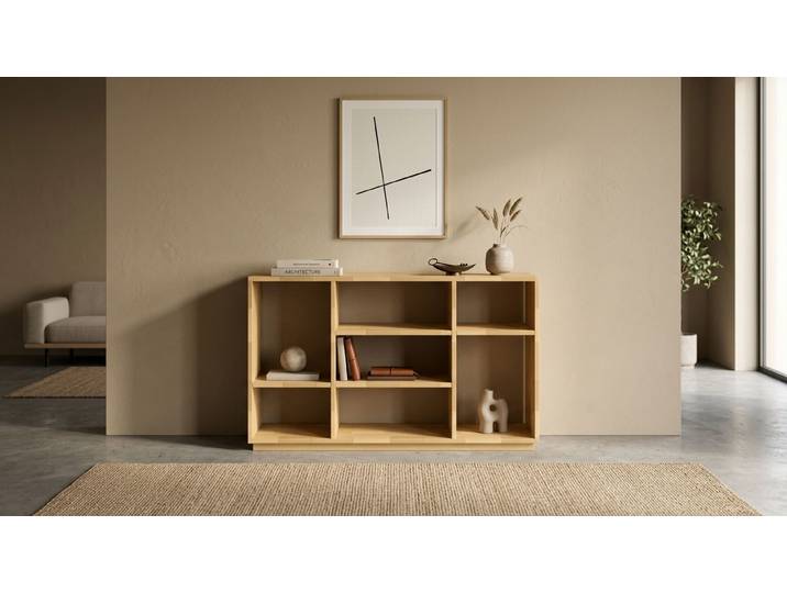 Meuble télévision sur mesure Hêtre Naturel huilé