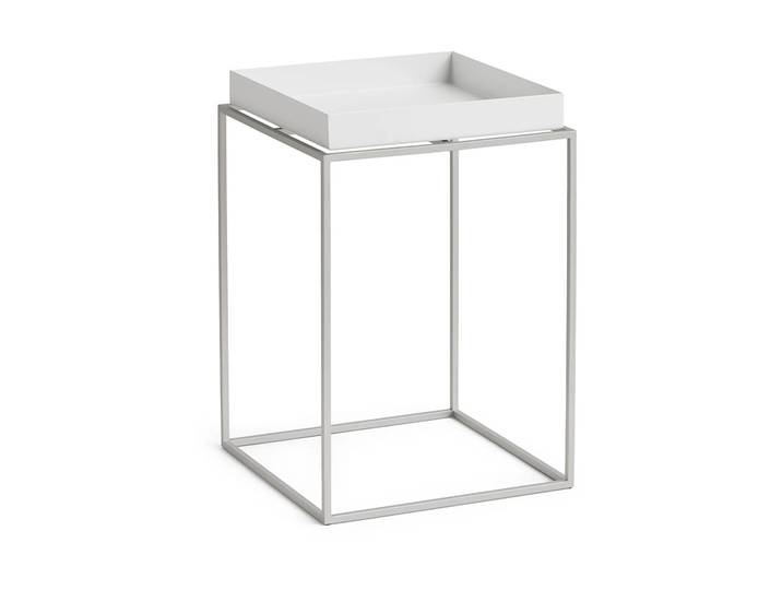 HAY Tray Table mittelhoher Beistelltisch White-Silikon grau, 30x30x44 cm