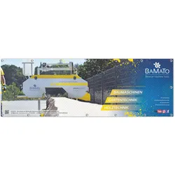 BAMATO Werbebanner mit hochwertigem Druck auf Meshplane (Motiv 1)