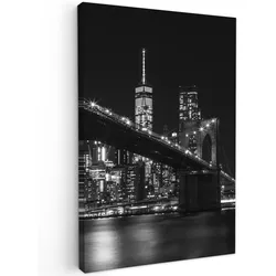 LEINWANDBILD New York - Brooklyn - Brücke Deko Wohnzimmer 20x30 cm