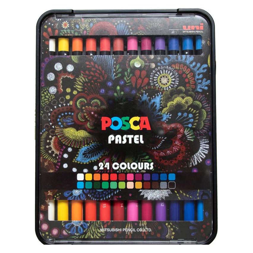Posca Pastel KPA-100 Wachsmalstift Set zu 24 Stk assortiert (24x) (KPA-100 24C)
