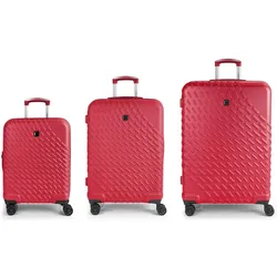 Gabol Journey 4 Rollen Kofferset 3-teilig, Koffer, Rot