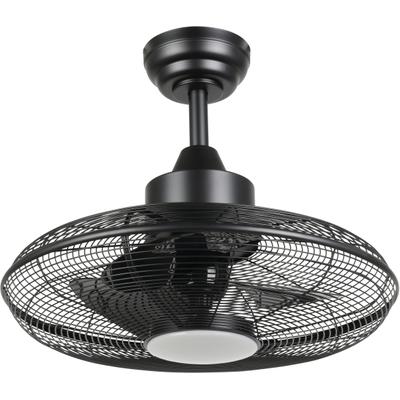 EGLO Deckenleuchte "IGELDO", schwarz, matt, 1, Ø 53cm H: 46cm, 1 Stk., Leuchten, Deckenventilator Igeldo, Ventilator mit Beleuchtung und Fernbedienung, Deckenleuchte
