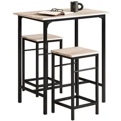 SoBuy, Bartisch, Bartisch mit 2 Hockern (50 x 80 x 87 cm, 50 x 80 x 87 cm)