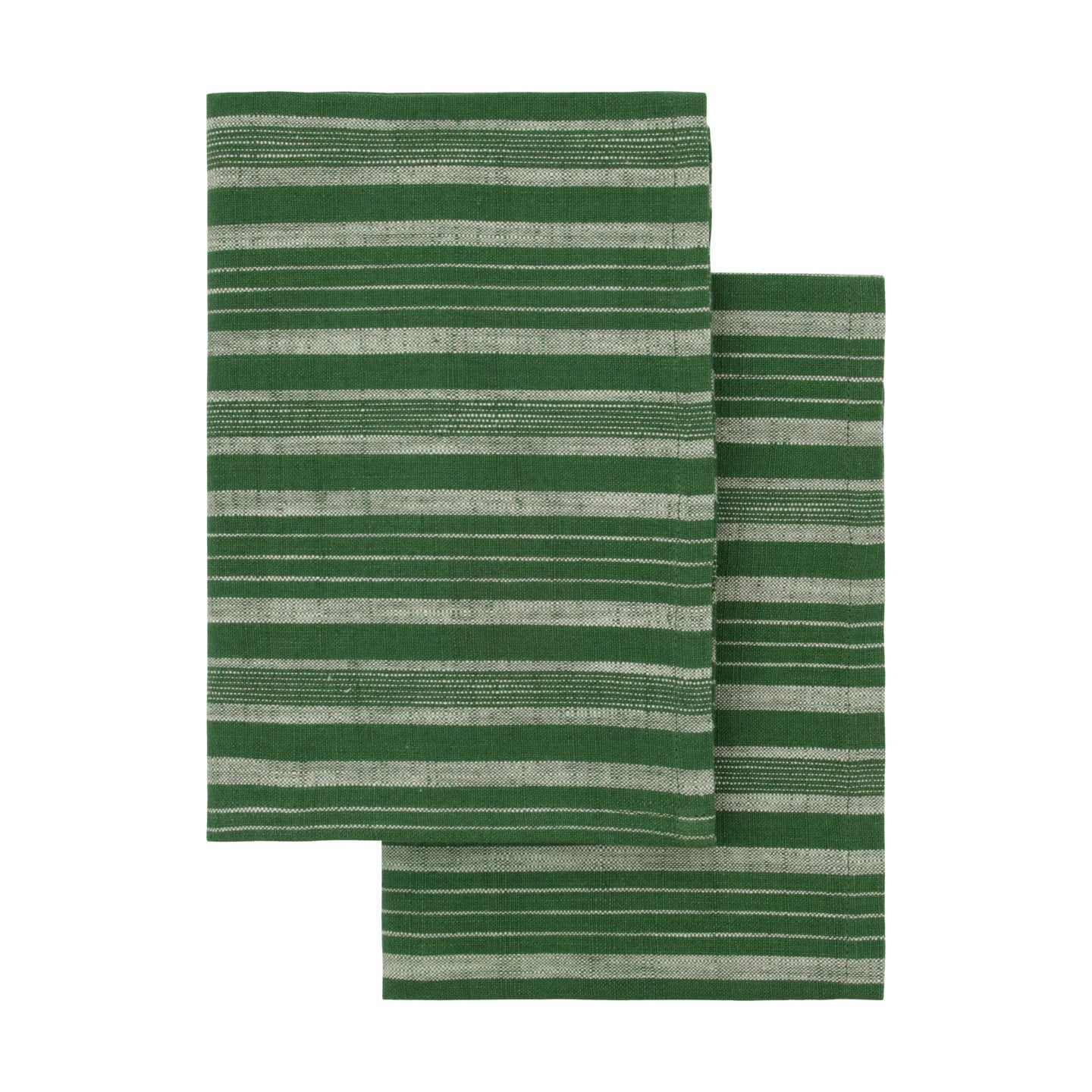 Meraki Theedoek Groen Gestreept 2-pack Breedte: 50 cm, Hoogte: 70 cm