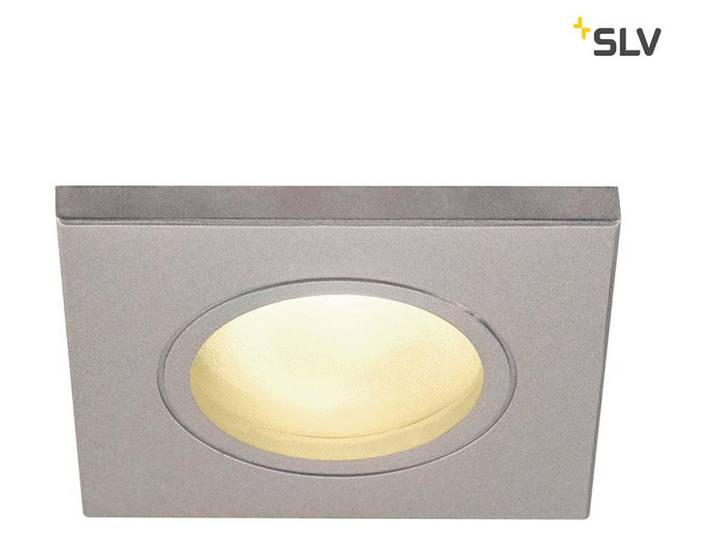 Dolix Out luminaire encastré IP65 GU10 230V gris argenté rectangulaire