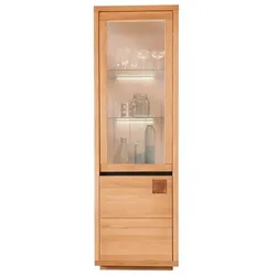 G+K Vitrine Richmond Holz Braun Kernbuche