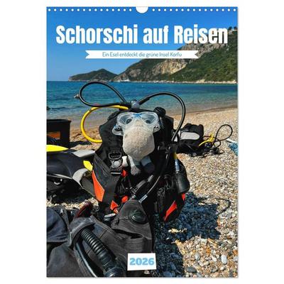 Schorschi auf Reisen (Wandkalender 2026 DIN A3 hoch), CALVENDO Monatskalender