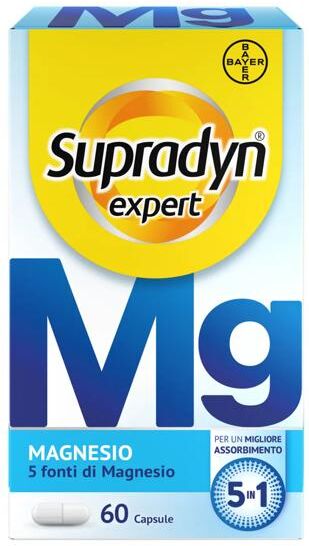 Supradyn Expert Magnesio Completo 5in1, Magnesio Bisglicinato, Citrato, Ossido 60 Capsule