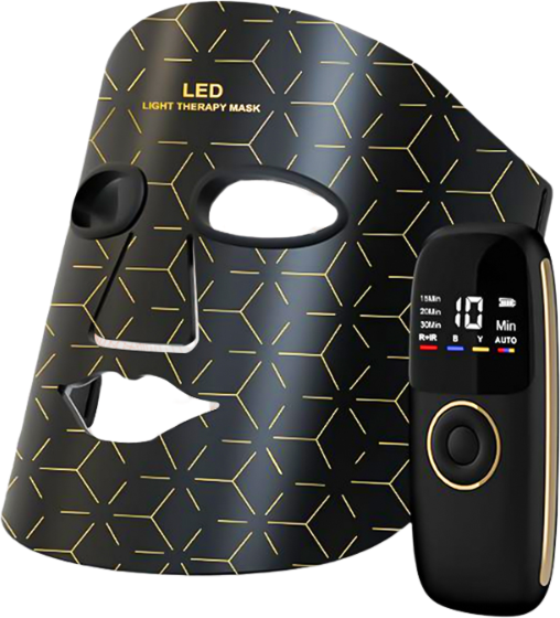 Máscara Facial de Fotobiomodulación: Terapia Luz Vermelha LED para Rejuvenecimiento e Anti idade