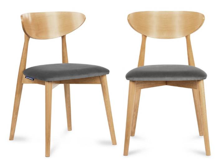 KONSIMO® Polsterstuhl RABI Holzstühle, Esszimmerstühle, hergestellt in der EU (Set, 2 St), Gestell aus Massivholz, fertigmontiert, Japandi