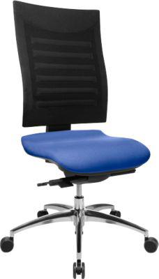 Schäfer Shop Select Bürostuhl SSI Proline S3, ohne Armlehnen, Synchronmechanik, ergonomische Lehne, blau/schwarz