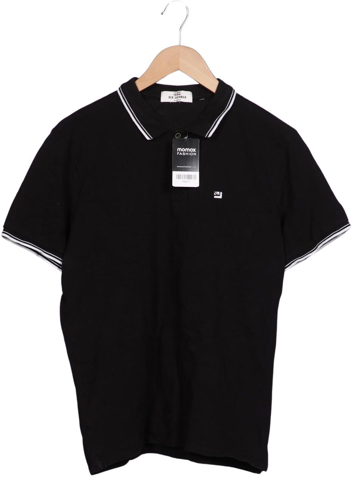 Ben Sherman Herren Poloshirt, Schwarz, Gr. M, Baumwolle - Second Hand
