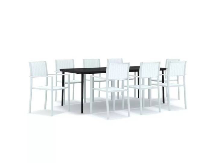 VidaXL - Garten-essgruppe plastik, One Size, Weiss