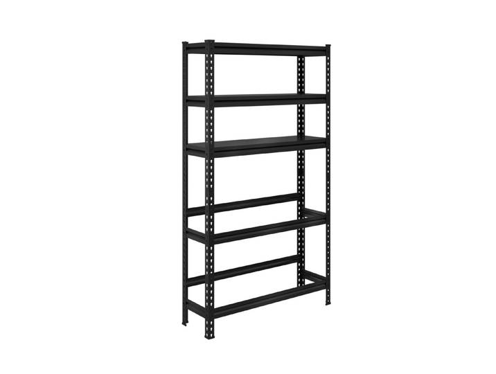 STEELSØN Flaschenregal Tarf für 6 Getränkekisten mit 3 Ablagen, Getränkeregal Metall, Schwarz, stabiles Kistenregal, Kastenständer HWR/Keller, 100x30x180 cm