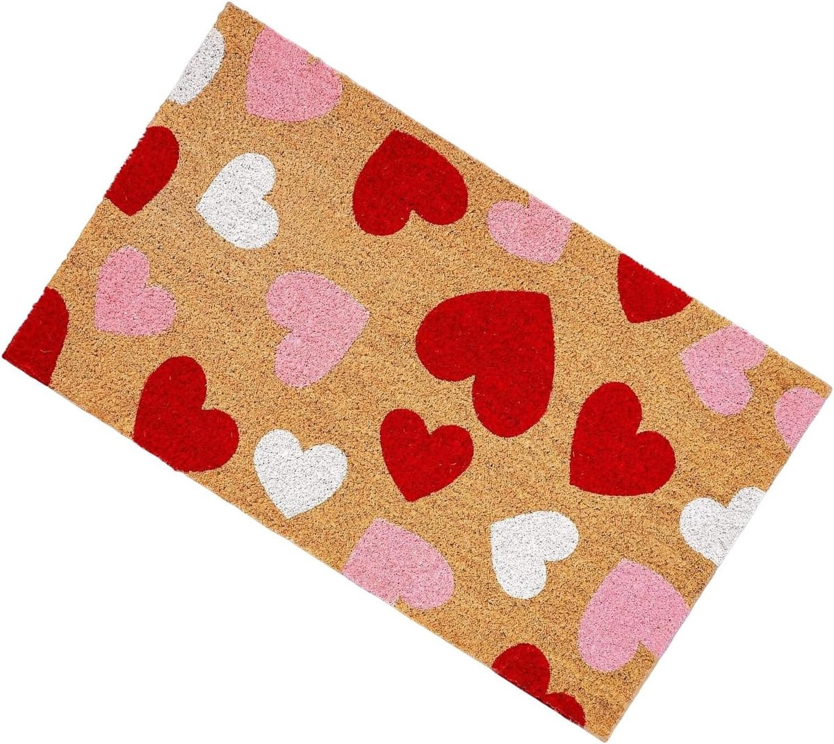 Decoratieve Rode Deurmat met Antislip Onderkant - 50 x 80 cm