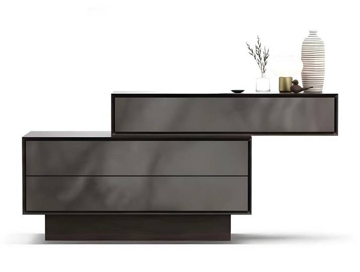 Xlmoebel Kommode Graue Holzkommode mit Stauraum von XLMOEBEL für jeden Raum (Einzelartikel, Graue Holzkommode), Made in Europa