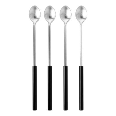 Longdrinklöffel FINK STUDIO "BLIND TASTE", schwarz, B:19cm L:27cm, Edelstahl, Esslöffel, in Geschenkverpackung