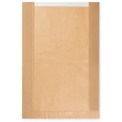 Papier Faltenbeutel (PAP/PP) mit Fenster 26+7 x 40 cm