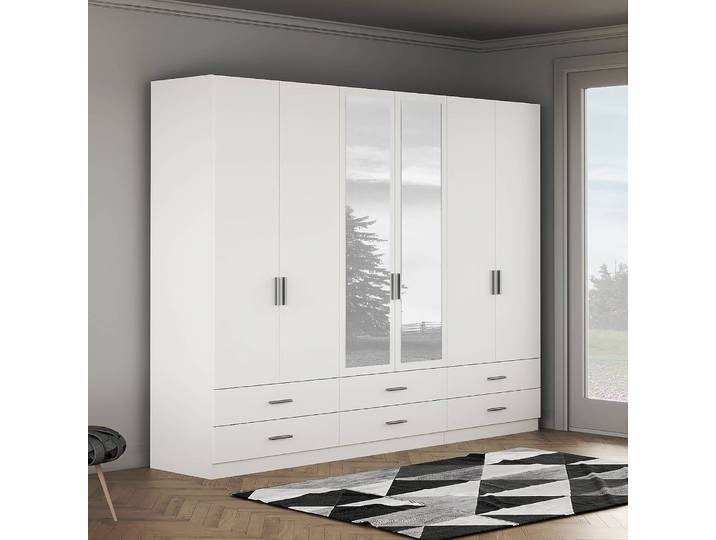 Drehtürenschrank Beforo 270 x 211 x 54cm Weiß
