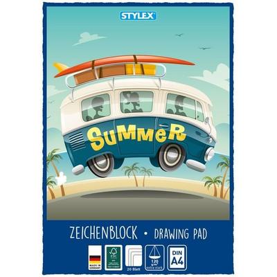 Stylex Zeichenblock, DIN A4, 120 g/m², 20 Blatt