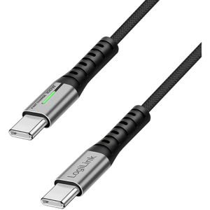 LogiLink Ladekabel CU0432, schwarz, 1m, USB-C auf USB-C, 100W Schnellladekabel
