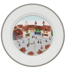 SPEISETELLER DORF Design Naif bunt ø 27 cm
