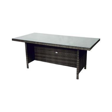 LESLILIVINGB TISCH LUGO 180X90X74,5 CM ALU, GEFL.STEINGRAU,GLASPLATTE 09203608