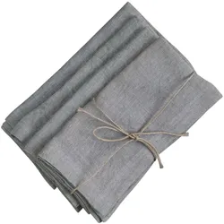 Chic Antique Servietten 4er-Set aus Leinen, L40/B40, franz. grau