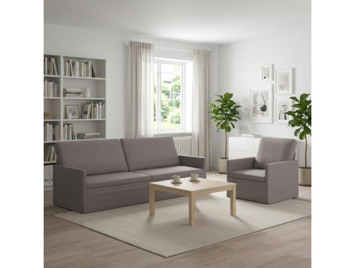 Sofa-Set 2 Stück Taupe Stoff Metallrahmen,Schaumstofffüllung,Polyesterstoff,Kissen-Rücken-Design,Montageanleitung,modernes Wohnzimmer