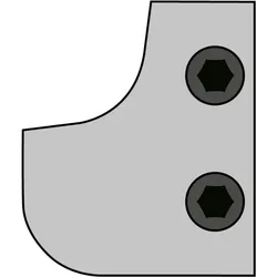 CMT Messerpaar für Abrund- und Hohlkehlprofile R=15mm (34,8x29,3x2mm) für 694.007 HW - C695.007.15