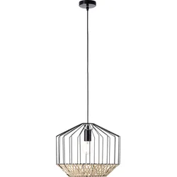 Brilliant  Templo  Pendelleuchte  37cm  schwarz/natur