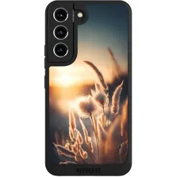 Nivocase Handyhülle für Samsung Galaxy S22 Hülle NIVOpure Case Schwarz Natur Sonne Pampasgras (Samsung Galaxy S22), Smartphone Hülle, Schwarz