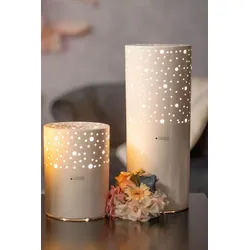 Lichtsäule Latuna 25cm LED cremeweiß