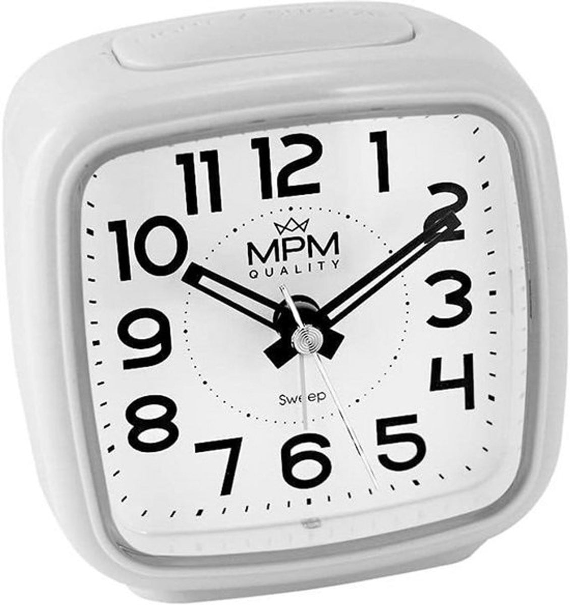 Moderne analoge wekker met alarm, snoozefunctie en nachtlampje - Zwart