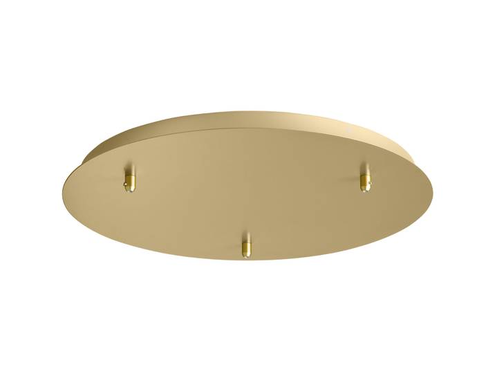 Desinger-Baldachin Giberti Luce Rosone Metall Gold D: 50 cm, 3-flammig - Baldachin