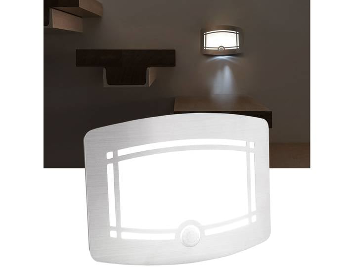 Batterie-LED-Wandleuchte, 2 Leuchtmodi, PIR-Bewegungs- & Lichtsensor, 20-40 lm