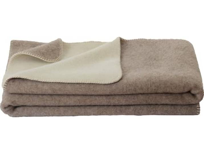 STEINBECK Wohndecke Ökolana Schurwolle beige/wollweiß Größe 150x220 cm