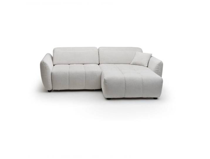 Trendstore Jaimie Ecksofa inkl. motorischer Relaxfunktion - Chenille beige - rechts automatische Relaxfunktion, manuelle Kopfteilverstellung, Schlaffunktion Modern
