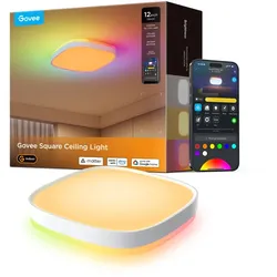 GOVEE 12inch RGBWW + RGBIC Square Smart Ceiling Light