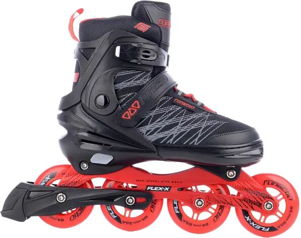 FunActiv Flex-X Verstellbar Inline Skates (Schwarz/Rot - 39-42)